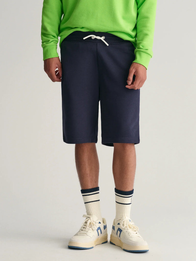 GANT navy shield track shorts - 821006.