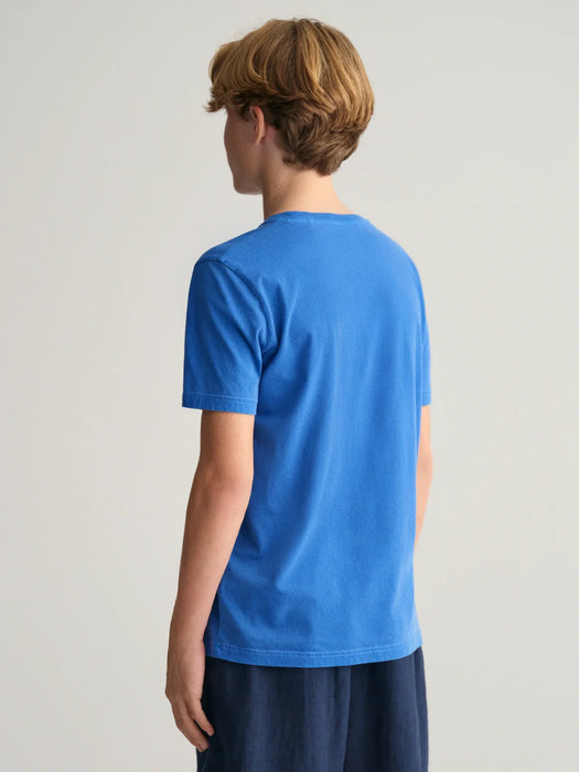 Back of the GANT blue sunfaded t-shirt.