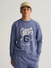 Boy wearing the GANT varsity logo sweatshirt.