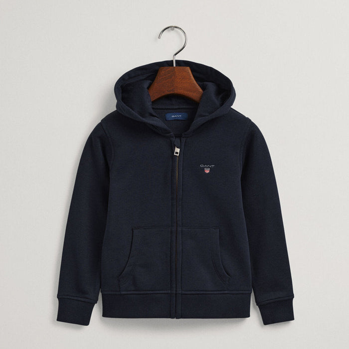 Gant boy's navy zip up hoodie - 806774.