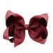 Girl's Ribbon Bow Clip - Burgundy
