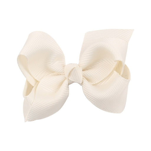 Girl's Ribbon Bow Clip - Cream