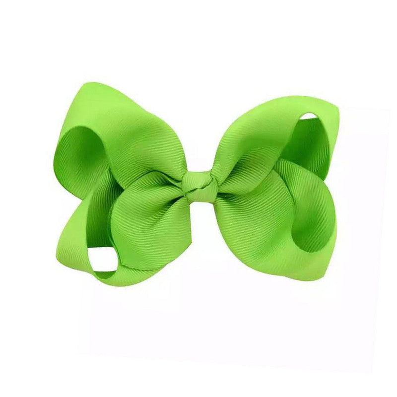 Girl's Ribbon Bow Clip - Green