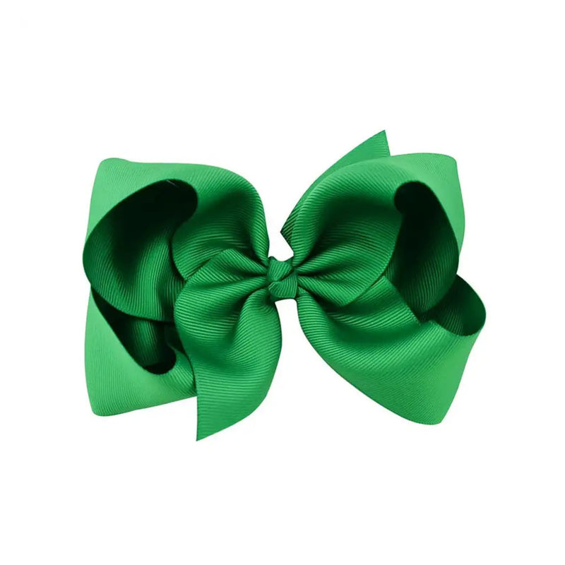 Girl's Ribbon Bow Clip - Green