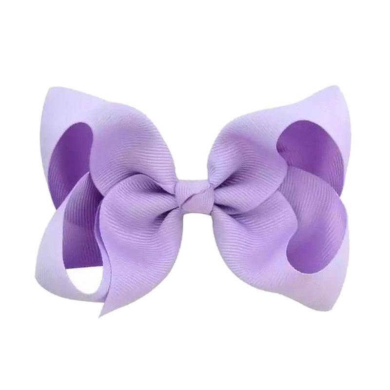 Girl's Ribbon Bow Clip - Lilac