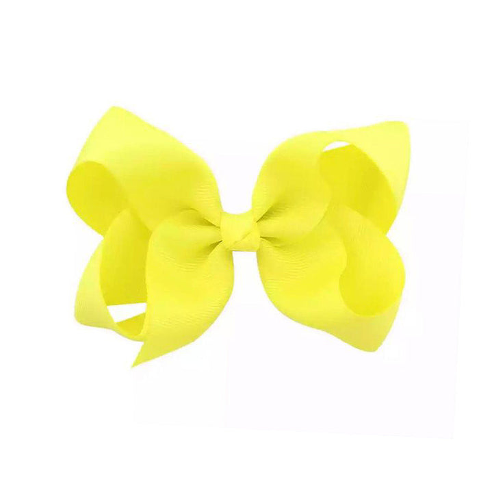 Girl's Ribbon Bow Clip - Lime
