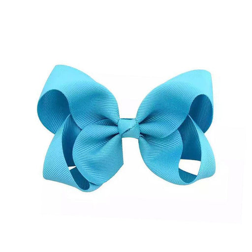 Girl's Ribbon Bow Clip - Turquoise
