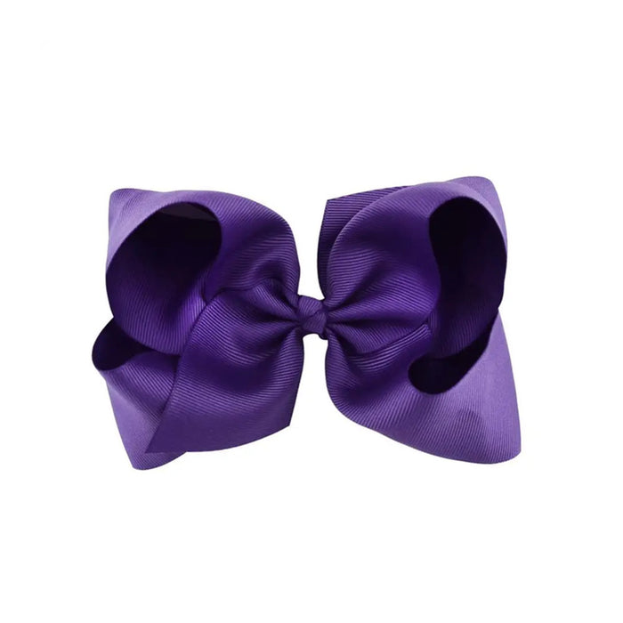 Girl's Ribbon Bow Clip - Violet
