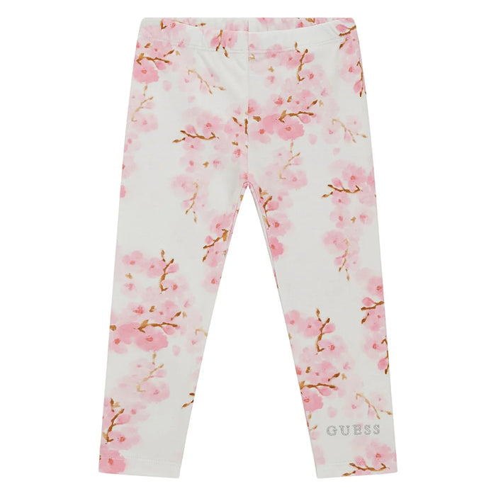Girl's cherry blossom print leggings.