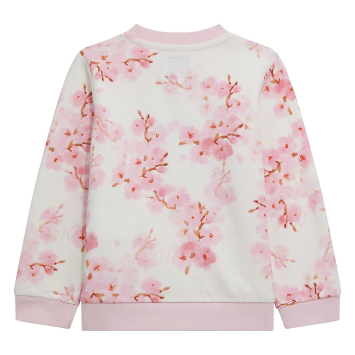 Back of the Guess cherry blossom sweatshirt.