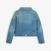 Reverse view of the Guess light blue denim jacket.