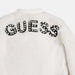 Closer view of the Guess Faux Fur Bomber Jacket White.