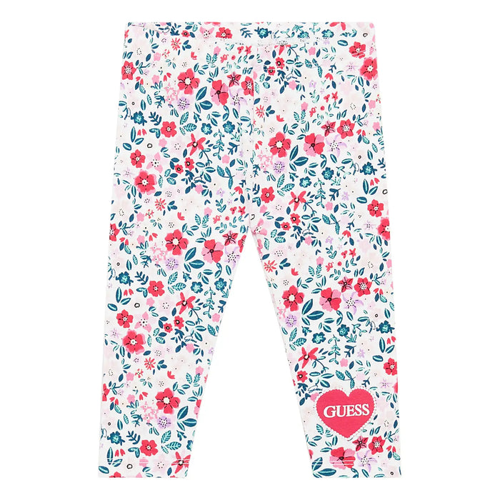 Baby girl's floral print leggings.