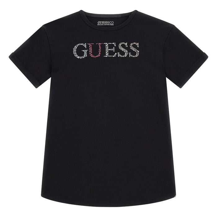 Girl's black Guess t-shirt.