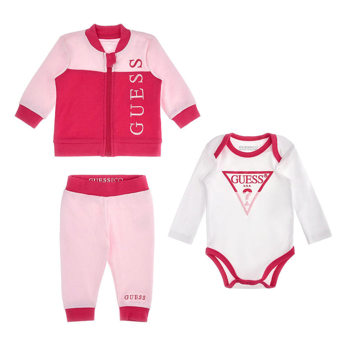Guess pink three piece tracksuit - h3yw10.