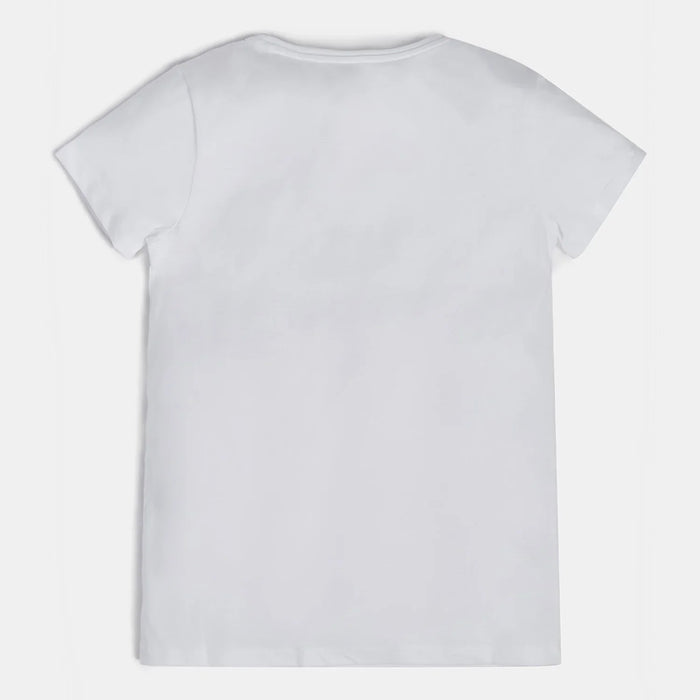 Guess Triangle Logo T-Shirt - White