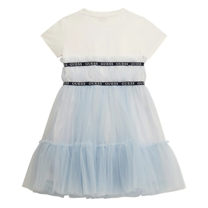 Reverse side of the Guess blue tulle dress.