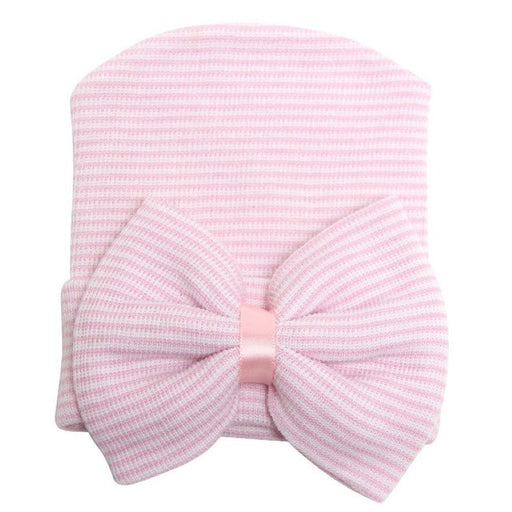 Newborn Baby's Bow Hat - Pink
