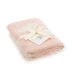 Jellycat Bashful Bunny Pink Blanket tied with a white ribbon