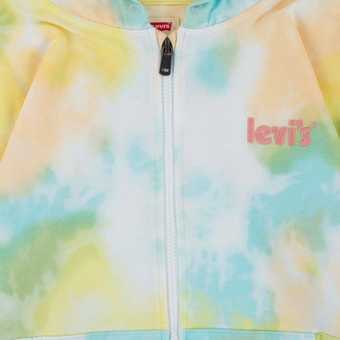 Embroidered logo on the Levi's Tie Dye Hoodie