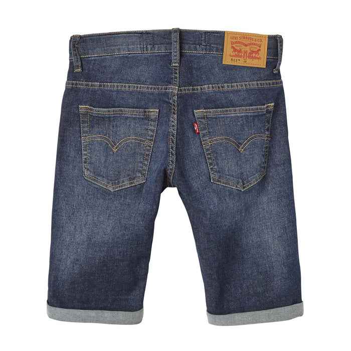 Reverse view of the Levi's 511 Slim Fit Shorts - Indigo
