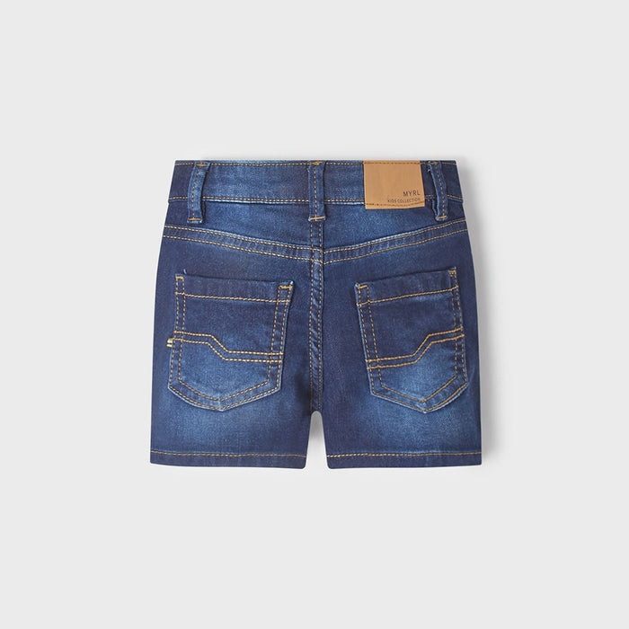 Reverse view of the Mayoral Baby Boy's Denim Shorts