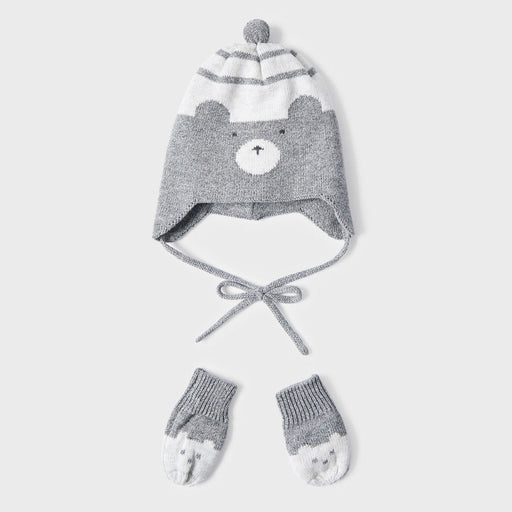 Mayoral Baby Boy's Hat & Mittens Silver - 09546.