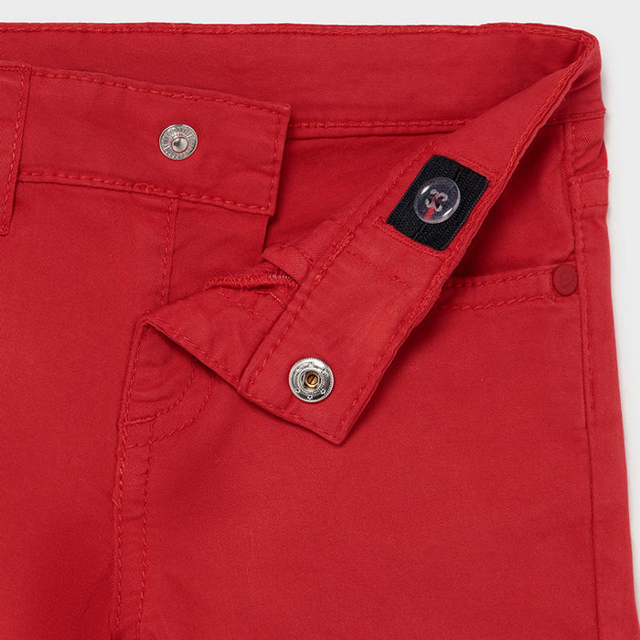 Detail of the Mayoral Boys Twill Shorts Red