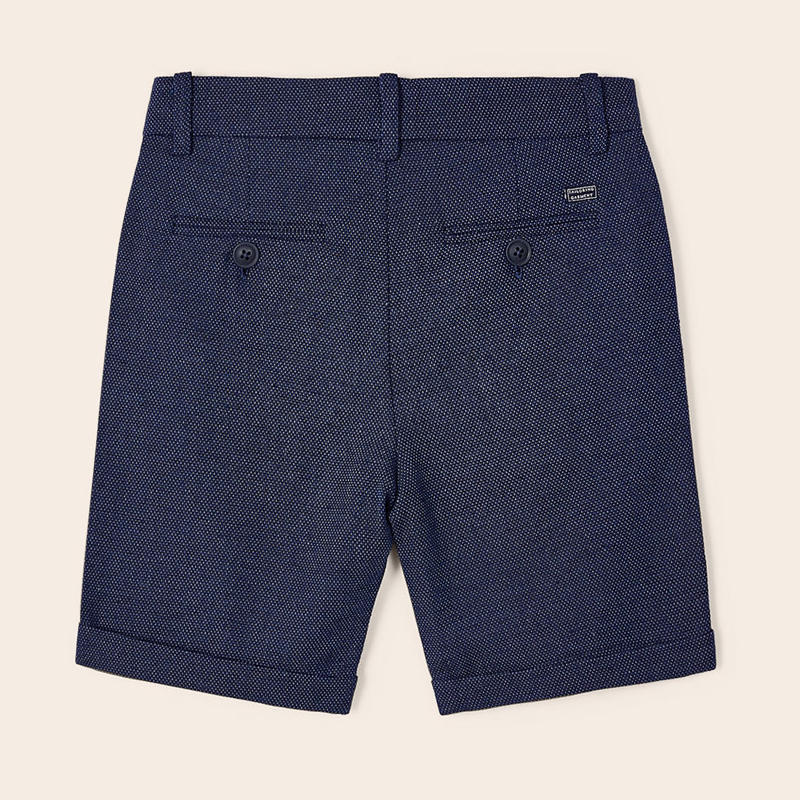 Back of the Mayoral navy chino shorts.