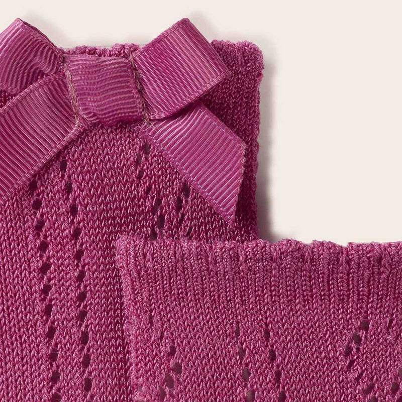 Closer view of the Mayoral bow stockings.