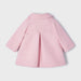 Reverse view of the Mayoral Button Coat Pink.