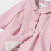 Closer view of the Mayoral Button Coat Pink.