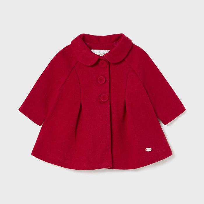 Mayoral Button Coat - Red