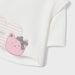 Mayoral baby girl's white top with pink cat appliqué.