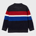 Rear view of the Mayoral navy colourblock sweater.