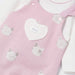 Closer view of the Mayoral Girl's Jacquard Babygrow.