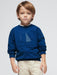Boy wearing the Mayoral embossed pullover.