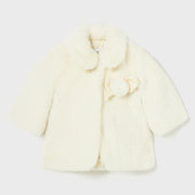 Mayoral cream faux fur coat - 02405.