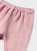 Baby girl's pink knitted bottoms.