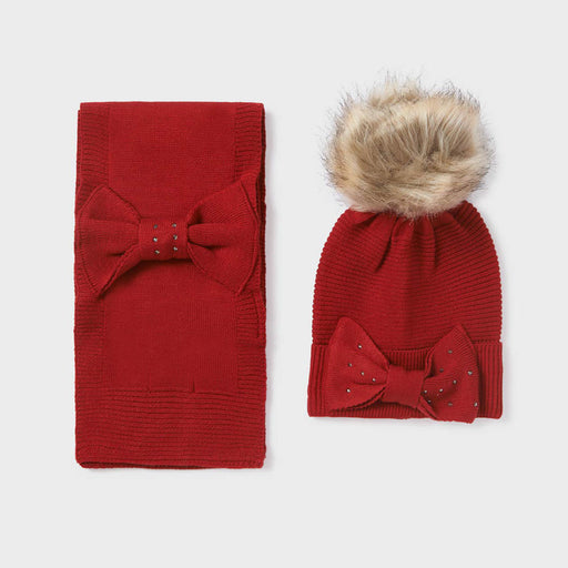 Mayoral Hat & Scarf Red - 10342.