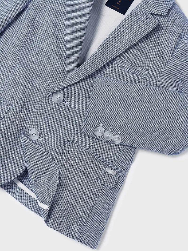 Closer view of the Mayoral blazer.