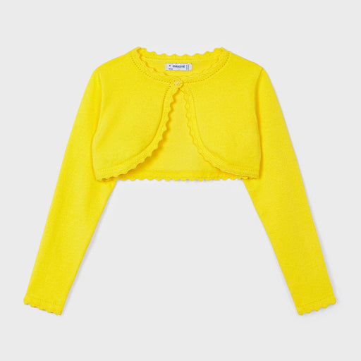 Mayoral knitted cardigan in bright yellow.