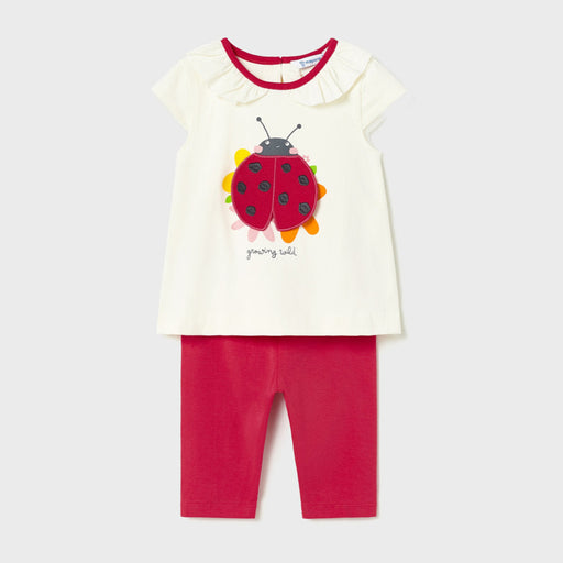 Mayoral baby girl's ladybird leggings set.