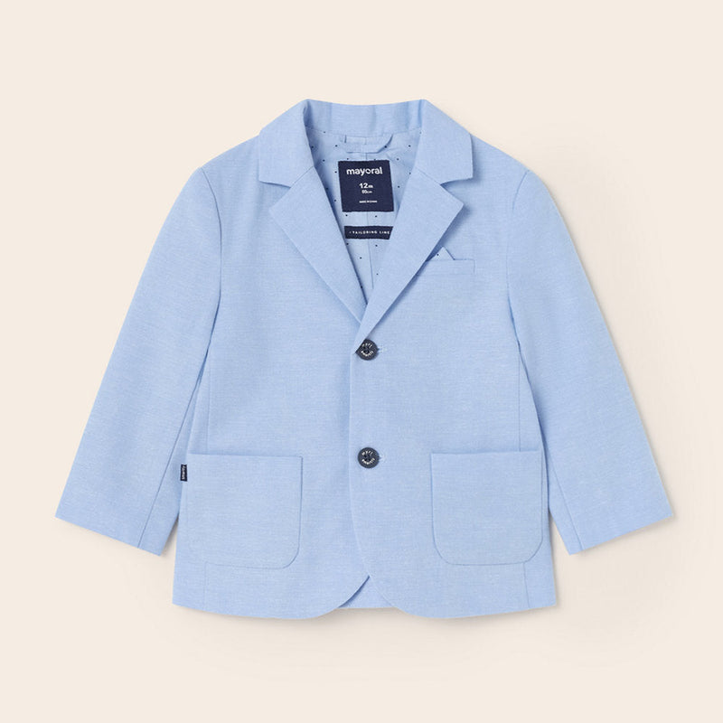 Mayoral boy's sky blue linen jacket - 01417.