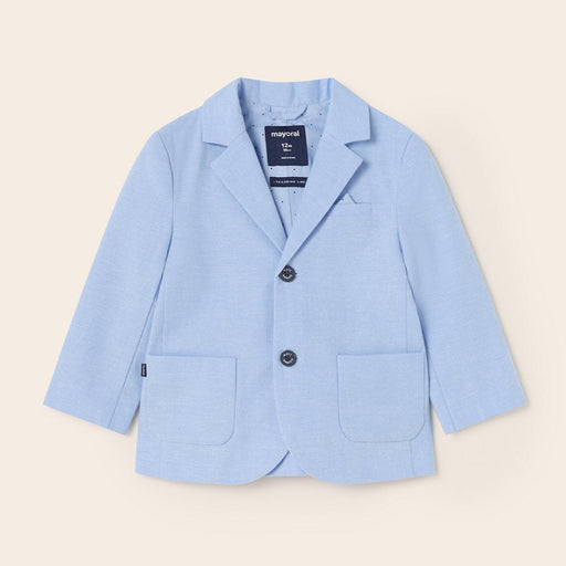 Mayoral boy's sky blue linen jacket - 01417.