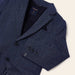 Closer look at the Mayoral navy linen jacket.
