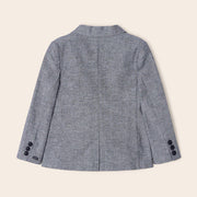Reverse view of the Mayoral grey linen jacket.