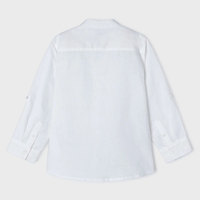 Reverse side of the Mayoral linen shirt.