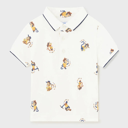 Mayoral monkey print polo shirt - 01107.