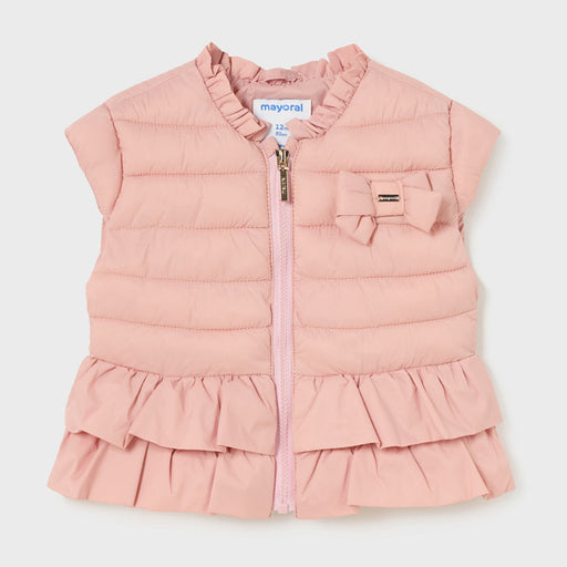 Mayoral padded gilet in pink.